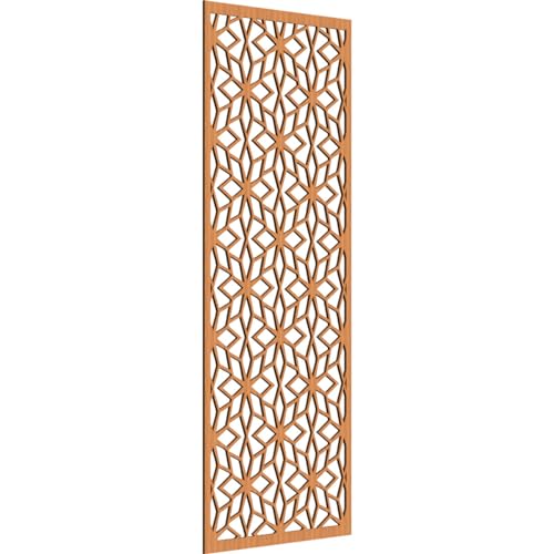 Image of Lake Decorative Pierced Fretwork Wood Wall Panels, 33 3 /8 inchW x 84 3 /8 inchH x 3 /8 inchT, Cherry