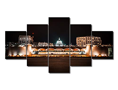 Monona Terrace from Lake Monona in Print Artwork Modern Cityscape