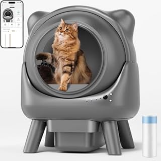 Cura X1 Litiere Chat Autonettoyante, 80+8L Litière Autonettoyante, Capteurs de Sécurité, Élimination des Odeurs, Commande App, Grande Capacité, Litière Automatique pour Plusieurs Chats
