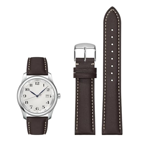 Leather Watch Band for Men and Women, Quick Release Watch Strap, Black Replacement Watchband-18mm 19mm 20mm 21mm 22mm 24mm