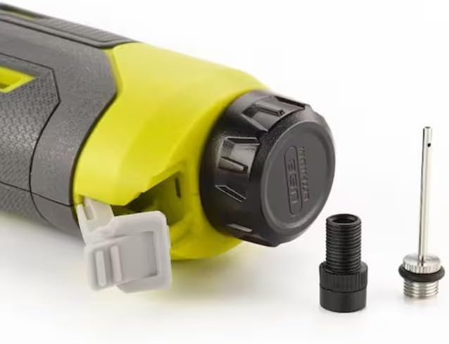 RYOBI USB Lithium Cordless Bike and Ball Pump Inflator Kit with 2.0 Ah USB Lithium Battery and Charging Cable