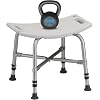 NOVA Heavy Duty Shower Chair 500 lb Capacity Bath Seat for Seniors & Handicap, Adjustable Height, Aluminum Frame, Non-Slip Feet, Handheld Shower Holder, Fully Assembled