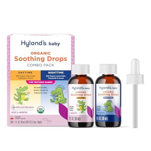 hyland39s baby organic daytime and nighttime soothing drops combo pack drops for oral discomfort 2 oz