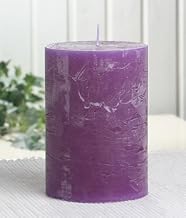 Rustic Pillar Candle Diameter 10 x 7 cm Purple