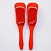 2 Pcs Professional Castanets, Single Set with Handle，Wooden Castanet Clapper Educational Musical Percussion (Red)