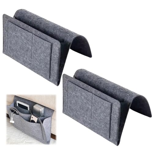 GETRICH Bett Organizer 2 Stück Filz Betttasche zum Einhängen Bett 32×21cm