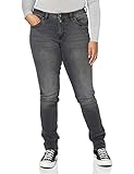 Angesagte Denim der Marke edc edc by ESPRIT Damen 2-Knopf Jeans, 912/Black Medium Wash, 33W / 34L