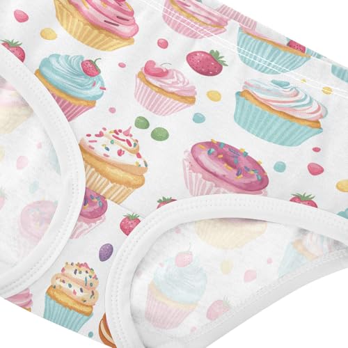 Girls Underwear Soft Cotton Cupcakes Kids Panties in Sizes 2/3t, 4t, 5t, 6 and 84