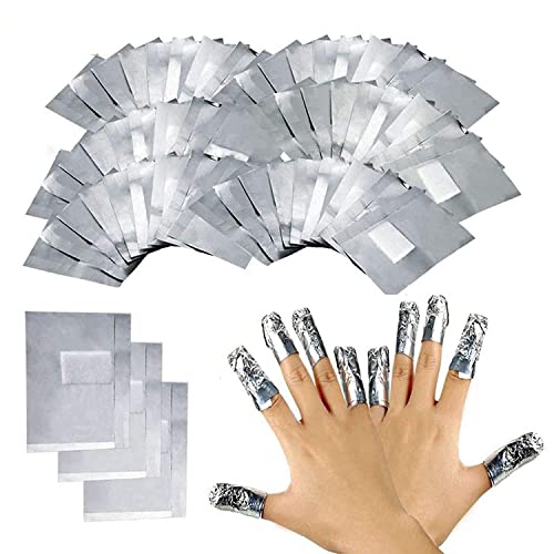 100 Stück Nail Remover Wraps Pads, Ultradünnes Nagellack Remover Aluminiumfolie, Aluminiumfolie Nagellack Remover Pads, einfachen entfernen von Gel Cover