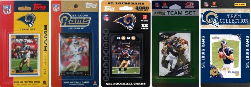 NFL Saint Louis Rams 5 Different Licensed Trading Card Team Sets