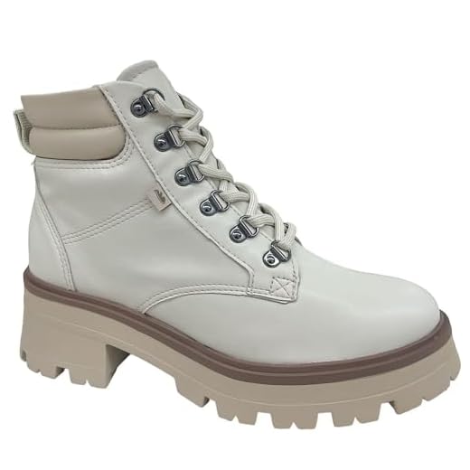 Bota Coturno Fem Dakota Tratorado DA124 Porcelana