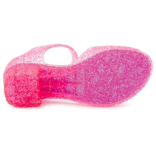 Image of techcity Princess Girls Sandals Dress Up Dance Party Cosplay Jelly Shoes for Kids Toddler Mary Janes