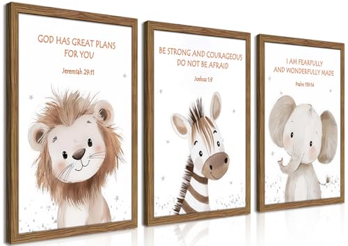 Christian Safari Nursery Framed Art