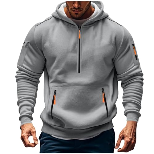 XUNRYAN Mens Fleece Hoodies Zip Up Pullover Plus Size Sweatshirt Baggy Hoodie Lightweight Winter Warm Thermal Tops Streetwear2
