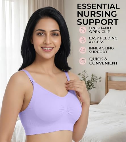 Image of DClub Comfort Revolution Seamless Bra -Easy lite Full-Coverage Wireless Everyday Bra with Soft Comfort with Removable Pad.