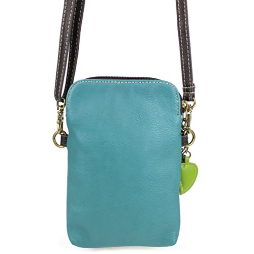Image of CHALA Garden Animal Collection Cell Phone Crossbody Purse-Women PU Leather /Canvas Multicolor Handbag with Adjustable Strap