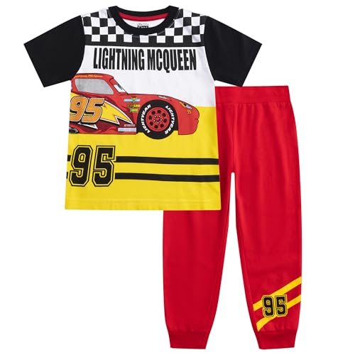Camiseta Disney Cars Lightning McQueen con pantalones cortos para niños