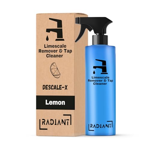 Image of Radiant 500ml Tap Cleaner and Limescale for Bathroom | Hard water stain remover and Shower head cleaner | Taps cleaning liquid spray| Also Use in Industries (Pack of 1 (500ml))