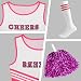 Cheerleader Costume for Girls, Cheerleading Outfit for Kids Dress with Pom Poms for Halloween 3-12 Year (Pink, L)