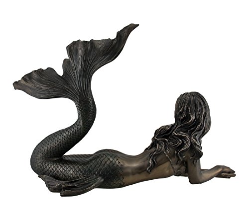 Estatua Grande de Sirena Acabado Bronce 26 Pulgadas miniatura 4