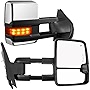 YITAMOTOR Towing Mirrors Compatible with Chevy GMC, Power Heated LED Arrow Signal Light Reverse Lights , Replacement for Silverado 2008-2013 Sierra All Models, Silverado 2007 Sierra New Body Style