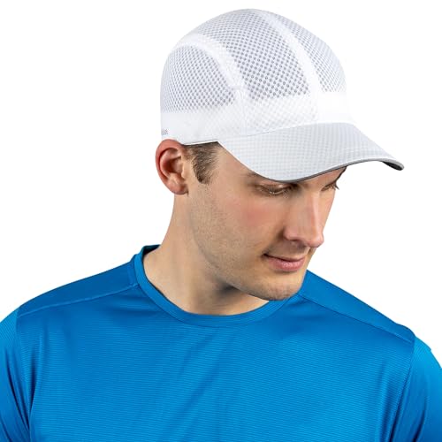 Image of TrailHeads Race Day Men's Running Hat - Lightweight, Quick Dry Mesh Cap with Reflective Accents & Sweatband - Performance Cap