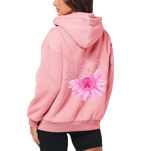 Sweat à Capuche Sport Homme Octobre Rose Veste Polaire Chaude pour Courir Protégé du Froid
