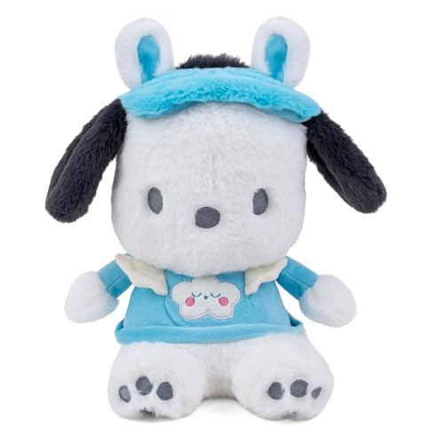 Image of Mirada Official Sanrio Pochacco Soft Plush Toy | Cute Blue Puppy Stuffed Toy for Kids & Girls | Soft Toys for Kids, Cute Soft Toys, Stuffed Animals, Plush Toy, Gift Item, Collectible Decor | 27cm