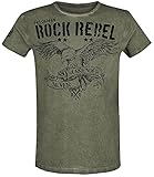 Rock Rebel by EMP Herren grünes Vintage T-Shirt mit Print L