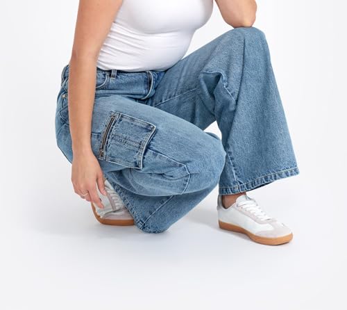 Seven7 Women's Misses 3D Cargo Jean4