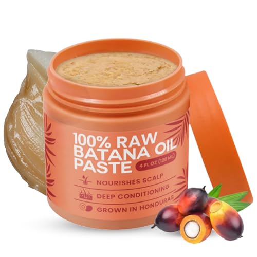 Raw Batana Oil Paste, Batanaöl für Haare, Raw Batana Oil Paste für Haarwachstum, Intensive Haarmaske & Kopfhautpflege, Tiefenpflege für Trockenes & Strapaziertes Haar, Nährt die Kopfhaut gegen Spliss