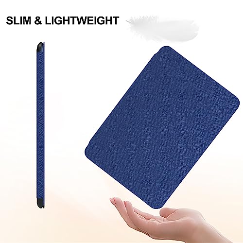 TOKILO 6.8 Zoll Hülle 2021 Release, Ultraleichte, schlanke PU-Lederhülle mit Smart Auto Wake/Sleep, Not Compatible with iPad/Kobo/Pocketook/Sony 6.8inch E-Book Reader, Marineblau