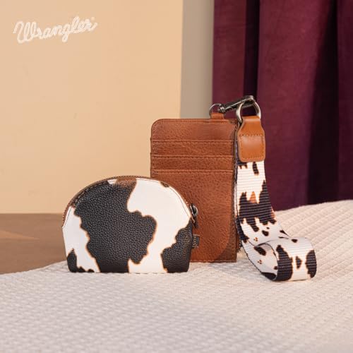 Image of Wrangler Keychain Wristlet Wallets for Women Western Dual Pouch Wristlet Credit Card Holder Wallet