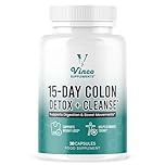 Vinco Colon Cleanse 15 Day Detox - 30 Weight Loss Pills - Eliminates Toxins - Relieves Constipation | Bloating Relief Probiotics for Gut Health - Promotes Regularity - Herbal Stool Softener