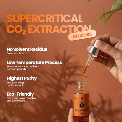 Image of My Pahadi Dukan Sea Buckthorn Berry Oil 10ml, CO₂ Extracted Pure Himalayan Oil, Wild Ladakhi Berries, Vitamin C Rich, Brightening & Skin Healing Serum, Fades Dark Spots, Boosts Collagen, Glowing Skin