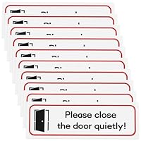 Briny River 10 Stück 196 x 65 mm \Please Close The Door Quietly!\ Schild, selbstklebend, PVC