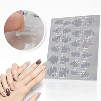 Fake Nail Glue Sticker, 240pcs Double-Sided Nail Adhesive Stickers, Thin Breathable and Waterproof Nail Jelly Sticker for Press on Nail Sticky Tabs
