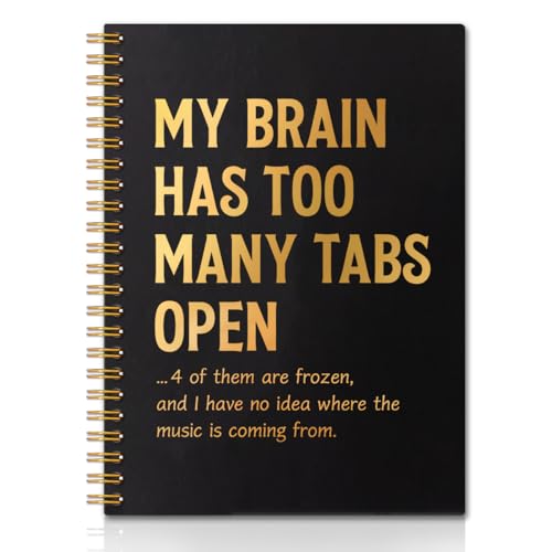 Carnet à spirale de 160 pages vierges My Brain Has Too Many Tabs Open pour le bureau