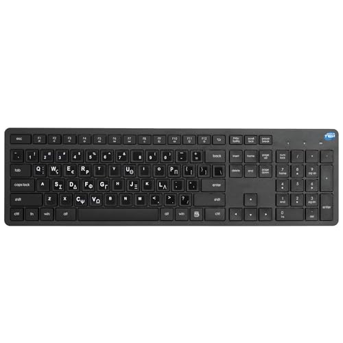 Clavier sans fil low profile grec pour télétravail sur table basse ou bureau épuré