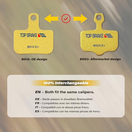 Image of TOP BRAKE Disc Bike Brake Pads Compatible with SRAM Level Ultimate /T /TL /TLM B1, Force eTap AXS, Red eTap AXS (Gen. 2) | MTB eMTB Gravel Cross-Country(XC) Racing Trail