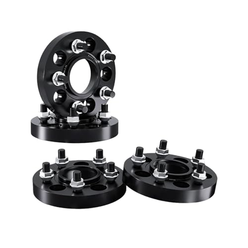 2/4 35mm 5x108 63.4 M14x1.5 ƌ݊ h[o[ W[o[ CH[N tWv[g T6-7075 zC[Xy[T[ A~nuChA_v^[(4pcs 35mm-BK)