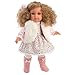 Llorens 1053530 Elena con ricci biondi e occhi blu, Fashion Doll con corpo morbido, con vestito alla moda, 35 cm