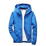 Kids Lightweight Waterproof Rain Jacket - Toddler Boys Girls Softshell Hooded Raincoat Windbreaker Outdoor Hiking Travel Rain-Poncho Packable Ponchos Kid Outerwear Coat 01# Blue 9-10Years