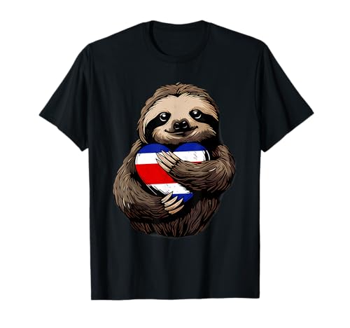 Drapeau du Costa Rica en forme de cœur avec racines du Costa Rica T-Shirt