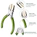 2 Packs Nylon Nose Pliers Double Nylon Pliers Carbon Steel Jewelry DIY Tools for Beading Looping Shaping Wire Jewelry Making and Other Crafts, 5.3 Inch