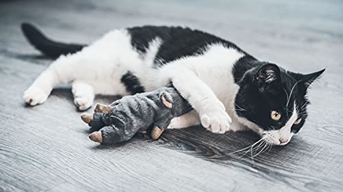 Maus Katzenspielzeug Selbstbeschäftigung aus Knisterpapier und Katzenminze| Interaktives Katzenspielzeug unterstützt die Physische und Mentale Entwicklung der Katze|x1 Katzen Zubehör| 20cm groß – Bild 5