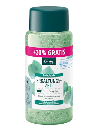 Kneipp Sales de baño de tamaño especial, con sal natural pura de la Saline Luisenhall y aceites esenciales naturales de eucalipto y menta, edición limitada, 720 g