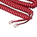 Phone Cord for Landline Phone – Tangle-Free, Handset Curly Telephones Land Line Cord – Easy to Use + Excellent Sound Quality – Telephone Cords for Home and Office (15ft Long) Color: Crimson Red