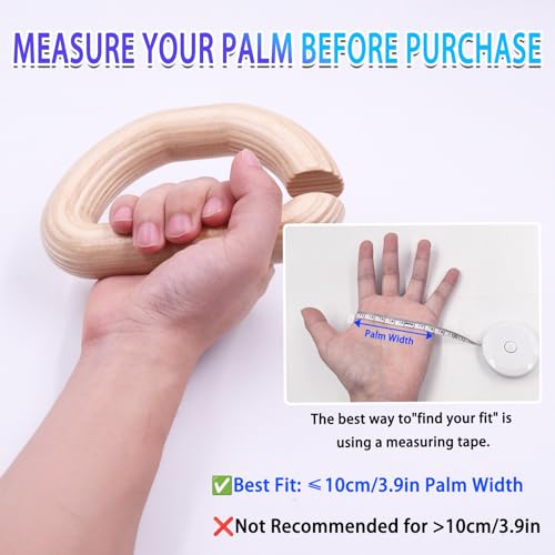 Image of Wooden Resistance Bands Handles Versatile Exercise Handles with Anti-Slip Grip Tapes for Elastic Band Workouts Home Gym Strength Training and Full-Body Workouts
