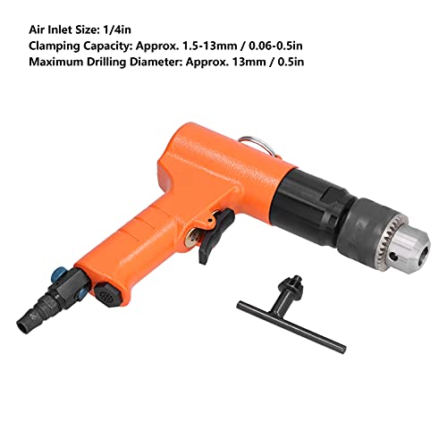 Reversible pneumatische Bohrmaschine, 1/2 Zoll pneumatischer Druckluftbohrer CW CCW Pistole 13 mm Lochbohrwerkzeug… – Bild 5